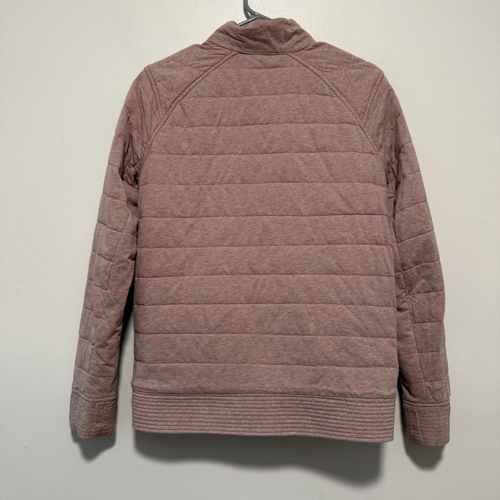 Lululemon The Bomb Bomber Reversible Jacket Bark Berry / Heathered Bark Berry 8 - Picture 13 of 16